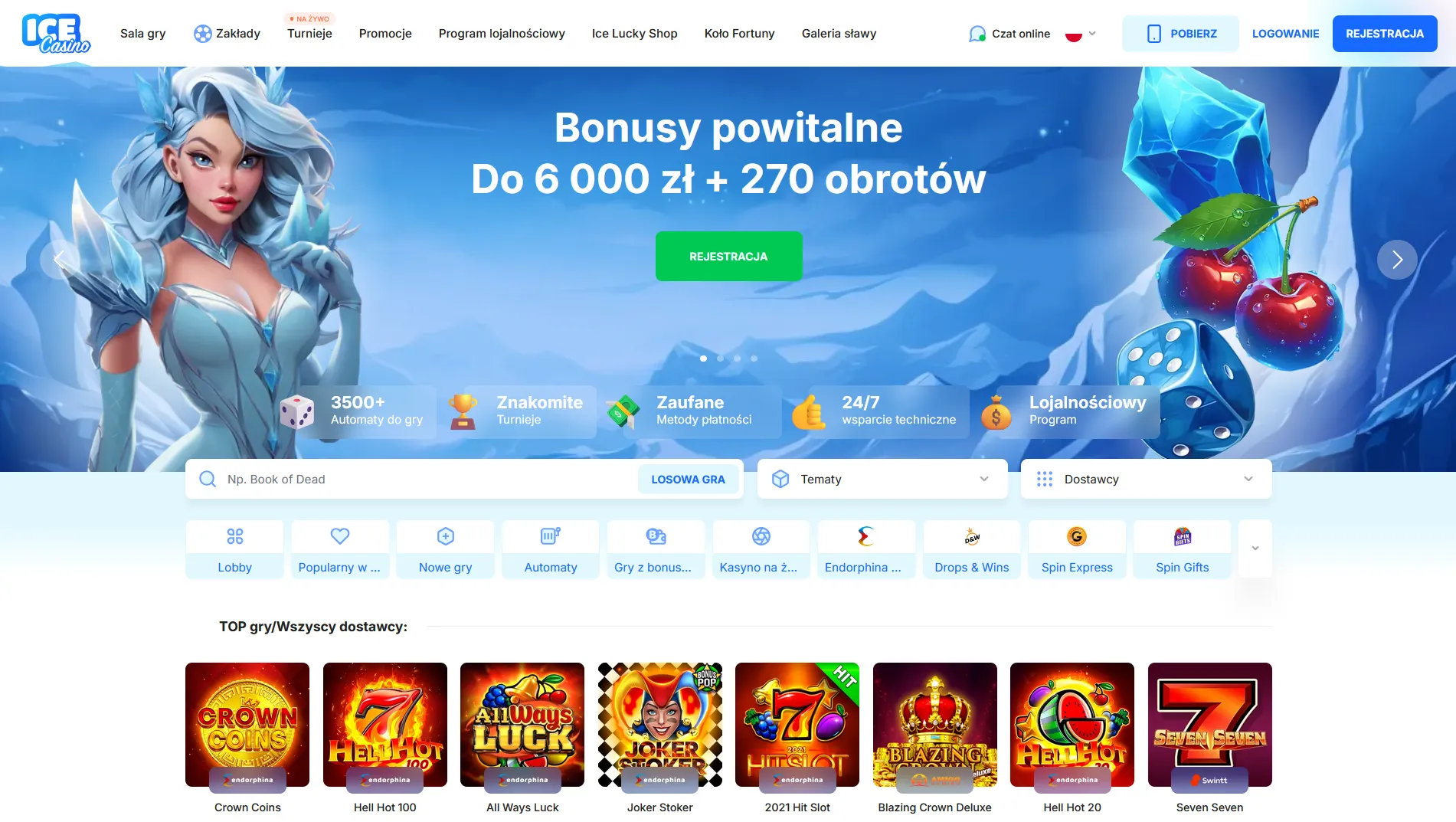 Legalne kasyno online Ice Casino oferta powitalna